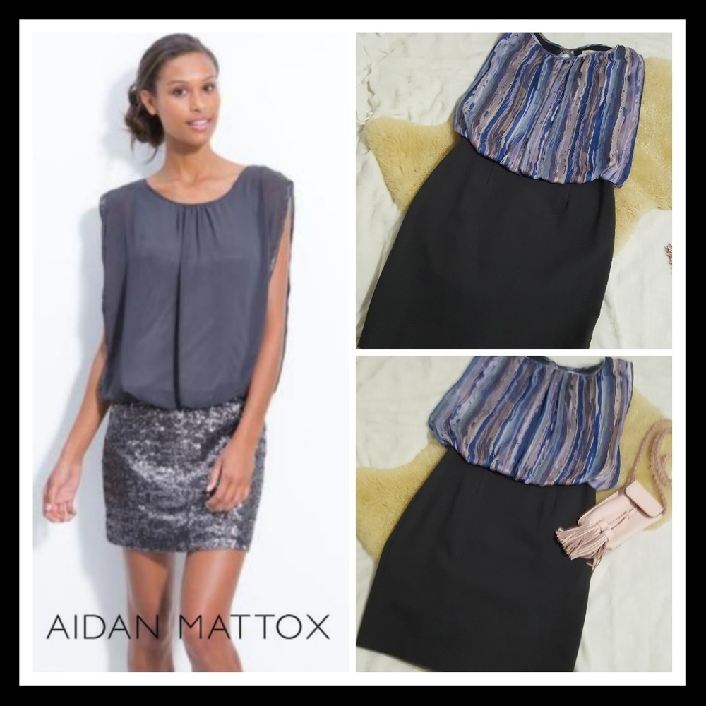 Aidan Mattox Blouson Dress